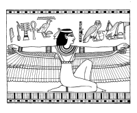 A coloring page of the old egypt
